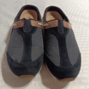 Easy Spirit Travelport Navy 8.5 M Slip On Mules Suede Fabric Comfort